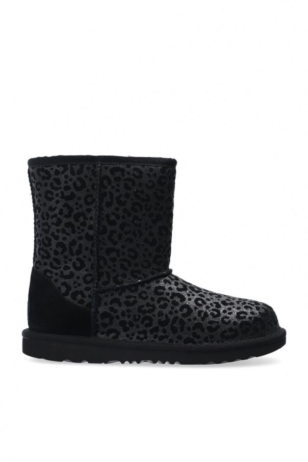 UGG Kids ‘T-Classic II Glitter Leopard’ Rubber boots